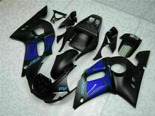Affordable 1998-2002 Blue Black Yamaha YZF R6 Bike Fairing Kit UK