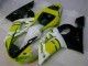 Affordable 1998-2002 Yellow White Yamaha YZF R6 Motorcycle Fairings Kits UK