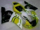 Affordable 1998-2002 Yellow White Yamaha YZF R6 Motorcycle Fairings Kits UK