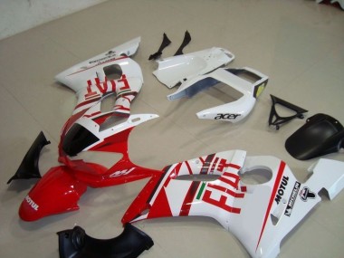 Affordable 1998-2002 White Red Fiat Motul Acer Yamaha YZF R6 Motorcycle Fairing Kit UK