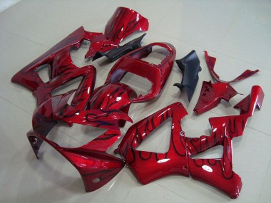Affordable 2000-2001 Red Black Flame Honda CBR900RR 929 Bike Fairing UK