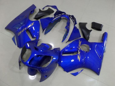Affordable 2000-2001 Blue with Gold Sticker Kawasaki ZX12R Replacement Motorcycle Fairings UK