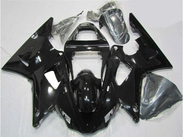 Affordable 2000-2001 Glossy Black Yamaha YZF R1 Bike Fairings UK