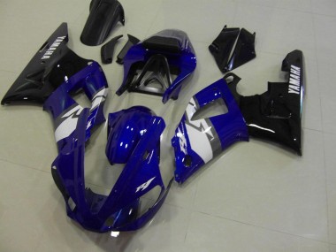 Affordable 2000-2001 Blue Black White Yamaha YZF R1 Motorcycle Fairings Kit UK