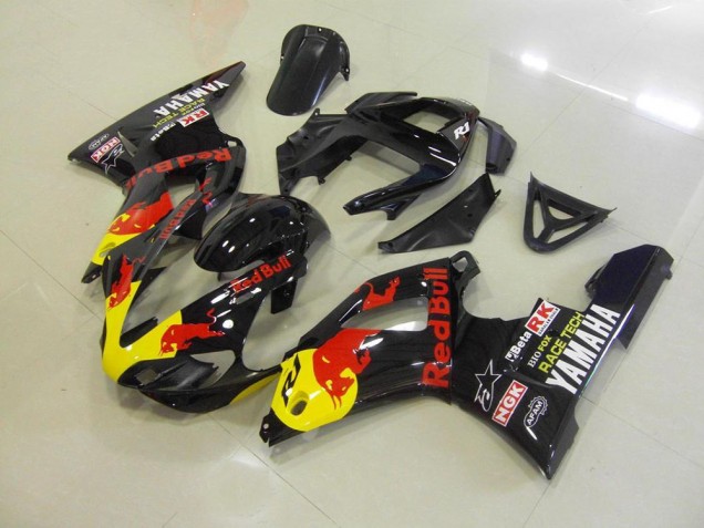 Affordable 2000-2001 Black Red Bull Yamaha YZF R1 Bike Fairings UK