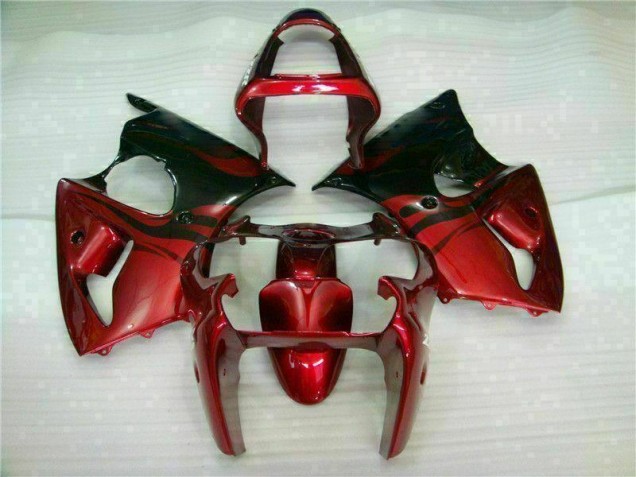 Affordable 2000-2002 Red Black Kawasaki ZX6R Bike Fairing Kit UK Affordable 2000-2002 Red Black Kawasaki ZX6R Bike Fairing Kit UK