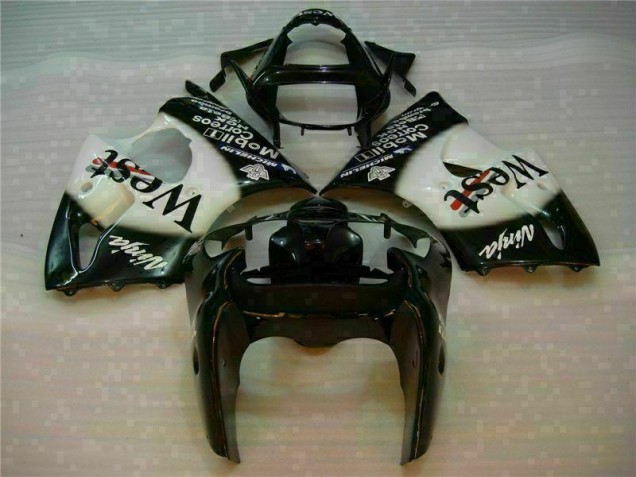 Affordable 2000-2002 Black West Ninja Kawasaki ZX6R Motorcycle Fairings Kits UK Affordable 2000-2002 Black West Ninja Kawasaki ZX6R Motorcycle Fairings Kits UK