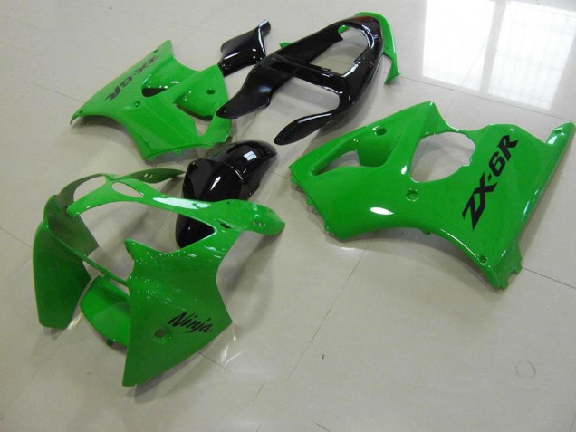 Affordable 2000-2002 Green Black Tail Kawasaki ZX6R Motorbike Fairing Kits UK Affordable 2000-2002 Green Black Tail Kawasaki ZX6R Motorbike Fairing Kits UK