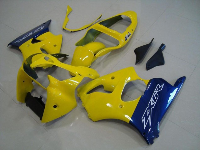 Affordable 2000-2002 Yellow Blue Kawasaki ZX6R Moto Fairings UK Affordable 2000-2002 Yellow Blue Kawasaki ZX6R Moto Fairings UK
