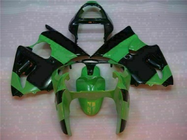 Affordable 2000-2002 Green Black Kawasaki ZX6R Motorcycle Fairings UK