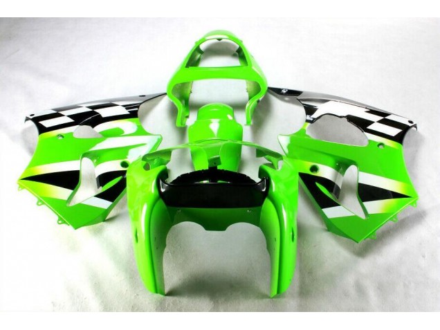 Affordable 2000-2002 Green Black White Kawasaki ZX6R Bike Fairings UK Affordable 2000-2002 Green Black White Kawasaki ZX6R Bike Fairings UK