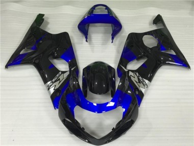 Affordable 2000-2002 Blue Black Suzuki GSXR 1000 Motorcycle Fairings Kit UK