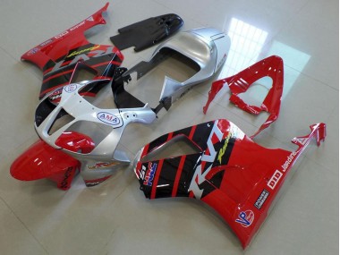 Affordable 2000-2006 Red Silver Honda VTR1000 Motorbike Fairing UK