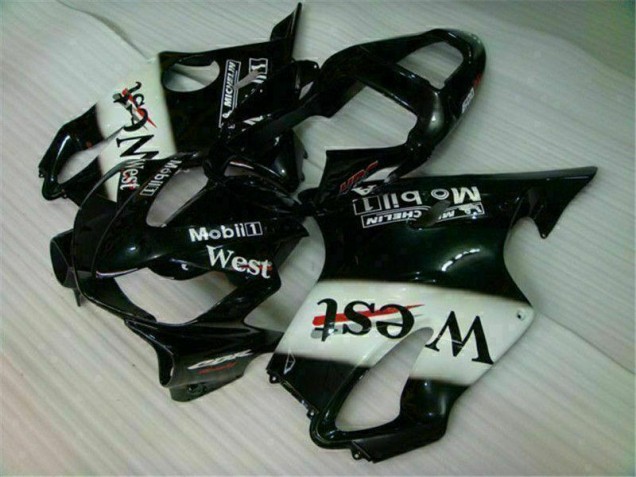 Affordable 2001-2003 White Black West Honda CBR600 F4i Bike Fairings UK Affordable 2001-2003 White Black West Honda CBR600 F4i Bike Fairings UK