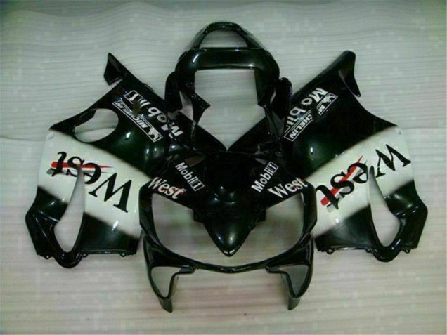 Affordable 2001-2003 White Black West Honda CBR600 F4i Bike Fairings UK Affordable 2001-2003 White Black West Honda CBR600 F4i Bike Fairings UK