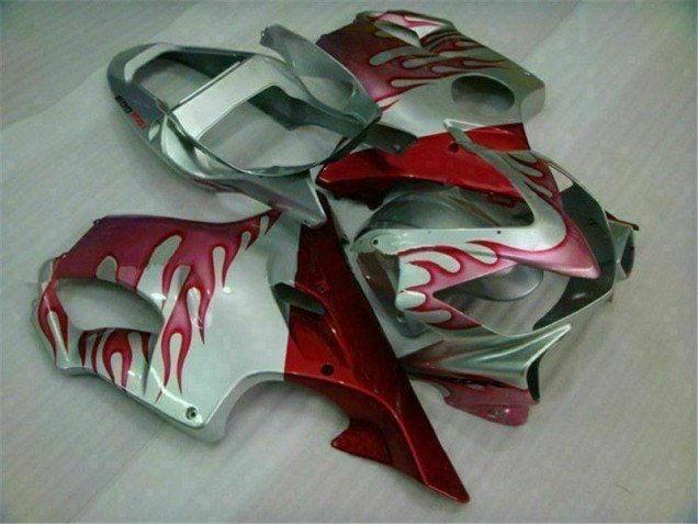 Affordable 2001-2003 Red Flame Silver Honda CBR600 F4i Motorbike Fairings UK Affordable 2001-2003 Red Flame Silver Honda CBR600 F4i Motorbike Fairings UK