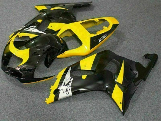 Affordable 2001-2003 Yellow Black Suzuki GSXR 600/750 Motorcycle Replacement Fairings UK