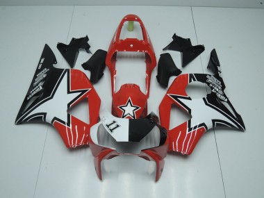 Affordable 2002-2003 Black Red Star Honda CBR900RR 954 Motorcycle Fairings Kits UK
