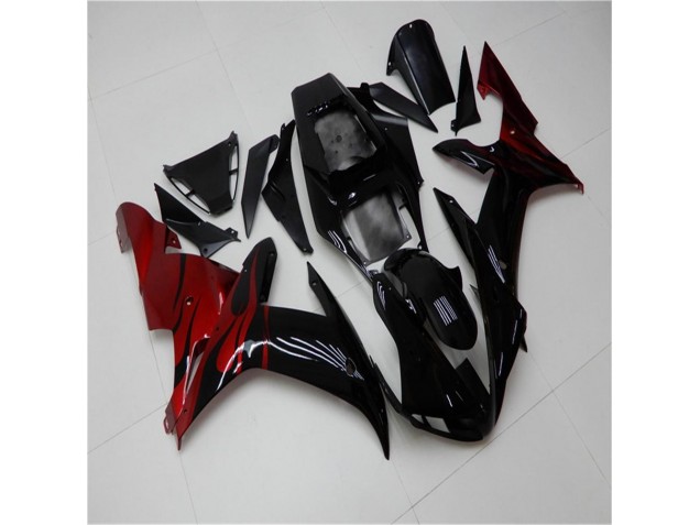 Affordable 2002-2003 Black Red Yamaha YZF R1 Motorcycle Fairing UK