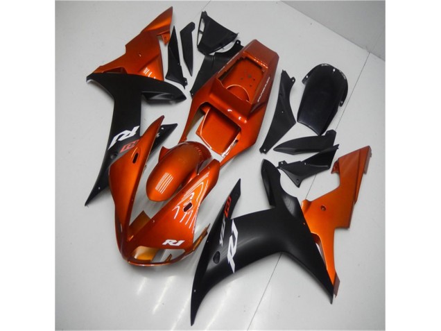 Affordable 2002-2003 Orange Black Yamaha YZF R1 Bike Fairings UK