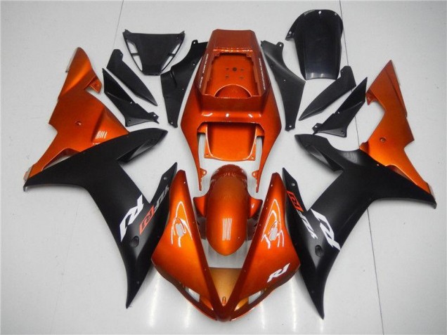 Affordable 2002-2003 Orange Black Yamaha YZF R1 Bike Fairings UK