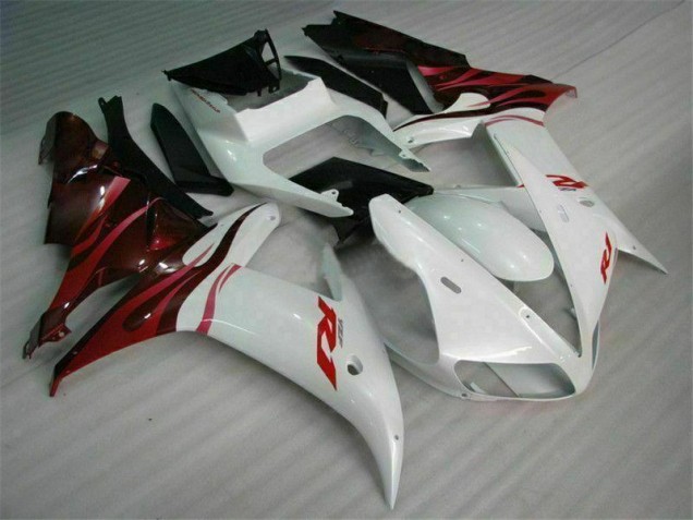 Affordable 2002-2003 White Yamaha YZF R1 Bike Fairing Kit UK