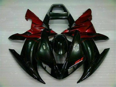 Affordable 2002-2003 Black Red Yamaha YZF R1 Bike Fairing UK