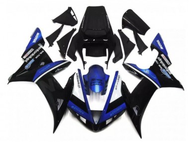 Affordable 2002-2003 Black Blue Yamaha YZF R1 Bike Fairing Kit UK