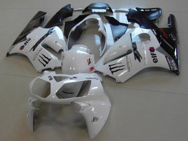 Affordable 2002-2006 White Monster Kawasaki ZX12R Moto Fairings UK Affordable 2002-2006 White Monster Kawasaki ZX12R Moto Fairings UK
