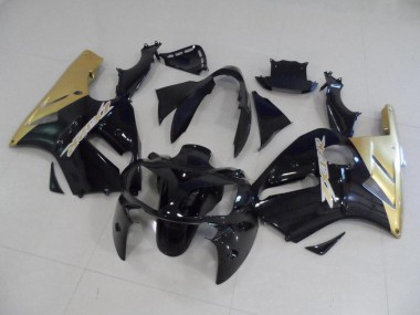 Affordable 2002-2006 Black and Gold Kawasaki ZX12R Motorcycle Replacement Fairings UK