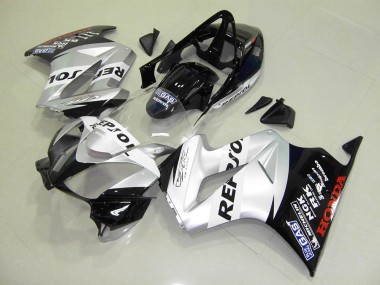 Affordable 2002-2013 Silver Repsol Honda VFR800 Motorbike Fairing Kits UK