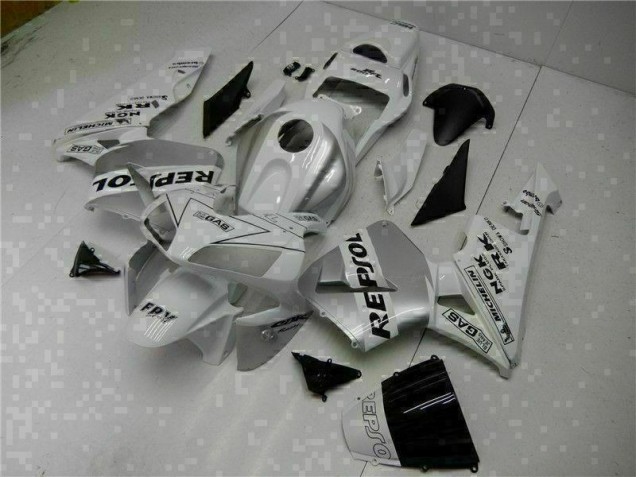 Affordable 2003-2004 White Repsol CBR600RR Bike Fairing Kit UK