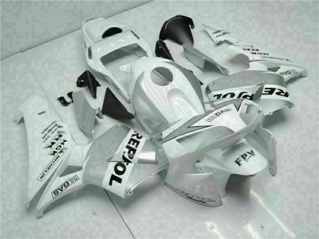 Affordable 2003-2004 White Silver Repsol Honda CBR600RR Replacement Fairings UK