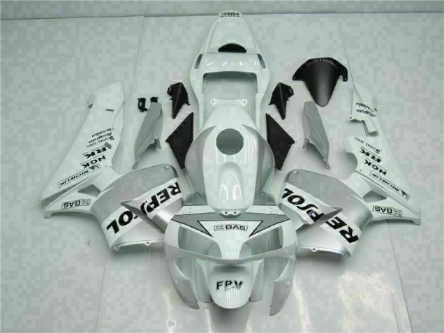 Affordable 2003-2004 White Silver Repsol Honda CBR600RR Replacement Fairings UK