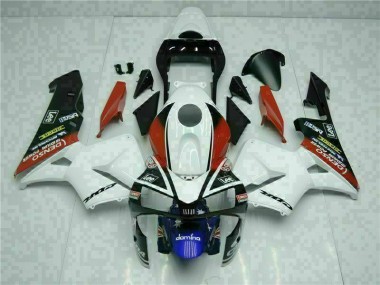 Affordable 2003-2004 White Blue Honda CBR600RR Motorcylce Fairings UK