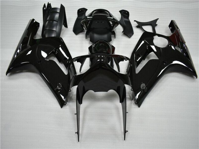 Affordable 2003-2004 Glossy Black Kawasaki ZX6R Moto Fairings UK Affordable 2003-2004 Glossy Black Kawasaki ZX6R Moto Fairings UK
