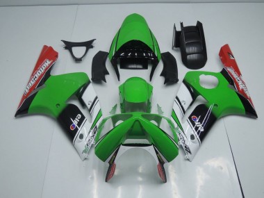 Affordable 2003-2004 Green Motocard Kawasaki ZX6R Motorbike Fairings UK