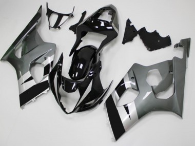 Affordable 2003-2004 Black Grey Suzuki GSXR 1000 Moto Fairings UK