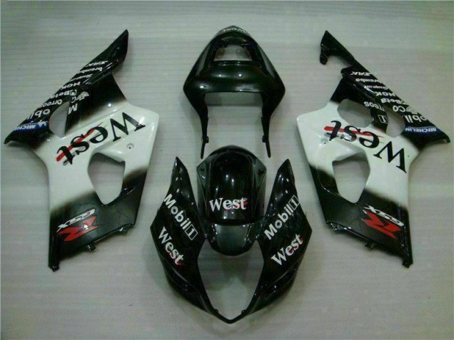 Affordable 2003-2004 White Black Suzuki GSXR 1000 Motorbike Fairing UK Affordable 2003-2004 White Black Suzuki GSXR 1000 Motorbike Fairing UK