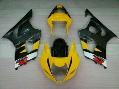 Affordable 2003-2004 Yellow Black Suzuki GSXR 1000 Motorcycle Fairings Kit UK