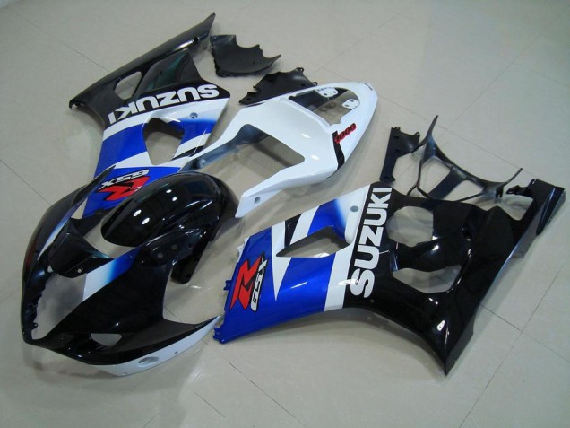 Affordable 2003-2004 Black Blue White Suzuki GSXR 1000 Motorcycle Fairing Kit UK Affordable 2003-2004 Black Blue White Suzuki GSXR 1000 Motorcycle Fairing Kit UK