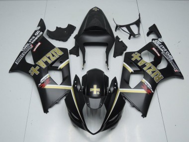 Affordable 2003-2004 Matte Black Rizla Suzuki GSXR 1000 Motorbike Fairing UK