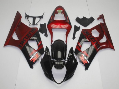 Affordable 2003-2004 Black Red Suzuki GSXR 1000 Replacement Motorcycle Fairings UK