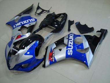 Affordable 2003-2004 Blue Silver Suzuki GSXR 1000 Motorcyle Fairings UK