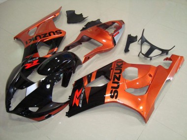 Affordable 2003-2004 Orange and Black Suzuki GSXR 1000 Motorcycle Fairings UK