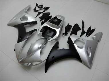 Affordable 2003-2005 Silver Black Yamaha YZF R6 Motorcylce Fairings UK