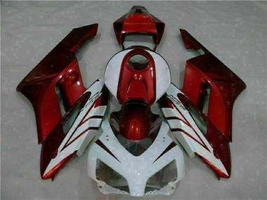 Affordable 2004-2005 White Red Honda CBR1000RR Bike Fairing Kit UK