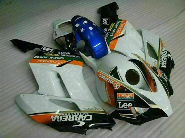 Affordable 2004-2005 White Blue Honda CBR1000RR Replacement Fairings UK