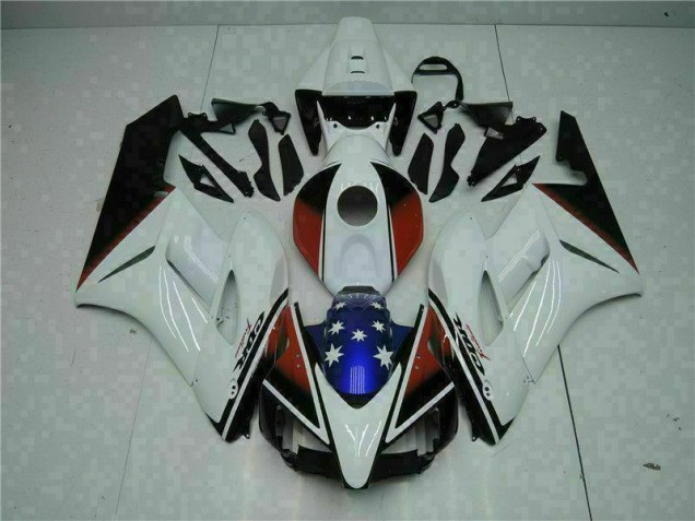 Affordable 2004-2005 White Black Honda CBR1000RR Motorcycle Fairings Kit UK