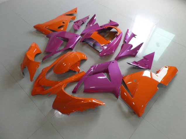 Affordable 2003-2005 Orange and Pink Kawasaki ZX10R Motorcycle Bodywork UK